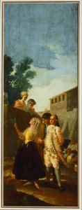 Il soldato e la donna ... (dipinto su tela) da Francisco Jose de Goya y Lucientes
