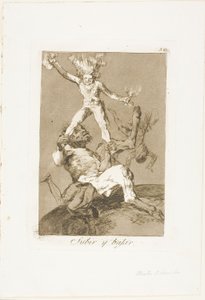 Salire e Cadere, tavola 56 da Los Caprichos da Francisco Jose de Goya y Lucientes