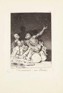 Quando spunta il giorno ce ne andremo (Si amanece; nos vamos) Tavola 71 da: Los Caprichos da Francisco Jose de Goya y Lucientes