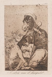 Lo studente saprà più del maestro?, fine XVIII-inizio XIX secolo (stampa) da Francisco de Goya