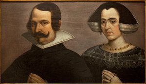 Ritratto di una giovane coppia in preghiera da Francisco Pacheco
