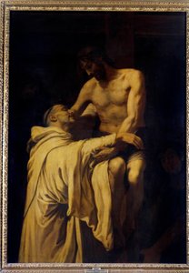 Cristo che abbraccia San Bernardo di Chiaravalle (1090-1153) da Francisco Ribalta