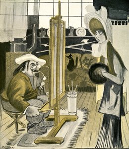 Una giovane donna inglese posa per un artista francese, 1903