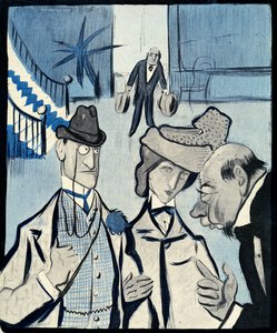 Una coppia inglese che fa il check-in in un hotel francese, 1903 da Francisco Sancha y Lengo
