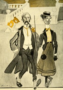 Una coppia inglese in Francia derisa per il loro strano senso della moda, 1903
