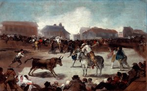 Una corrida di paese, c. 1812-1814 da Francisco de Goya