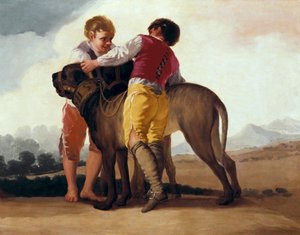 Ragazzi con mastino, c.1786 da Francisco de Goya