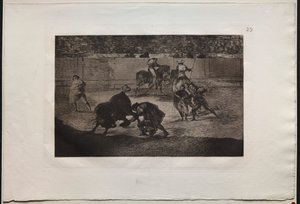 Corride: Pepe Illo esegue il passaggio del "Recorte" da Francisco de Goya