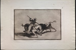 Corride: Il vivace Moro Gazul è il primo a combattere secondo le regole da Francisco de Goya