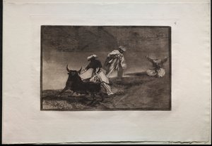 Corride: Giocano un altro con il mantello in un recinto, 1876
