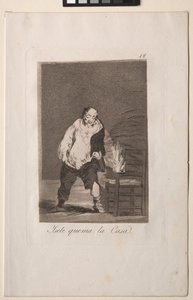 Caprichos: E la Sua Casa è in Fiamme da Francisco de Goya
