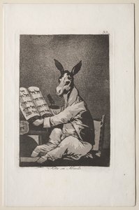 Caprichos: E così era suo nonno da Francisco de Goya