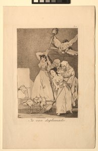 Caprichos: Eccoli spennati da Francisco de Goya