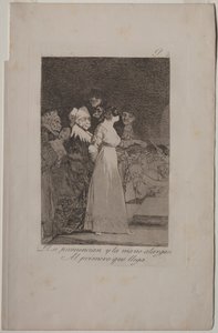 Caprichos: Dicono, "Sì" e danno la mano al primo venuto. da Francisco de Goya