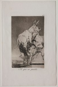 Capricci: Tu che non puoi da Francisco de Goya