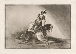 Carlo V che infilza un toro nell