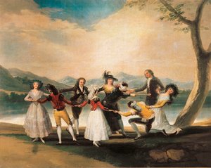 "Colin maillard" (Cucharon) 1788-1789 da Francisco de Goya