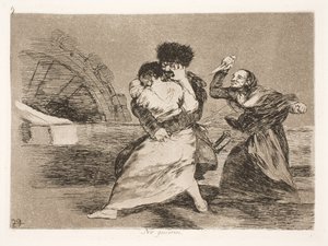 Non vogliono (9) da Francisco de Goya