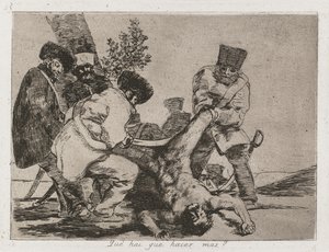 Disastri della guerra: Pl. 33, Cosa si può fare di più, 1810-1813 da Francisco de Goya