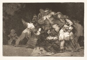 Follia in generale (Gli artigli del gatto e i vestiti del devoto / proprio come il vizio spesso si veste di virtù) da Francisco de Goya