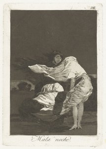 Una notte difficile (Los Caprichos) da Francisco de Goya