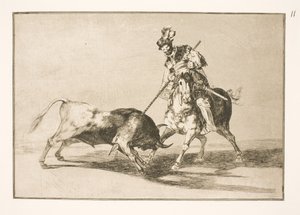 El Cid Campeador infilza un altro toro da Francisco de Goya