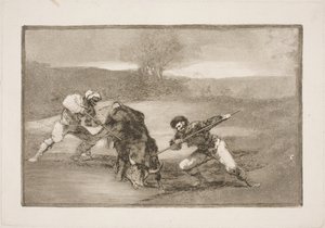 Un altro modo di cacciare a piedi da Francisco de Goya