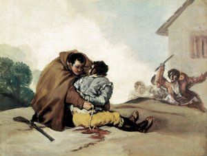 Frate Pedro lega El Maragato con una corda da Francisco de Goya