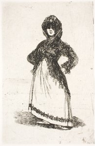 Maja, in piedi da Francisco de Goya