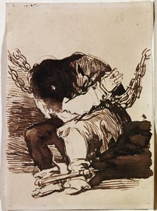 Prigioniero seduto in catene (disegno preparatorio)