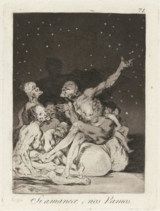 Se amanece; nos vamos da Francisco de Goya