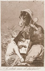 Si sabrá mas el discipulo (Lo studente dovrebbe saperlo meglio) da Francisco de Goya
