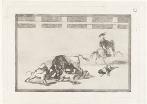 Toro attaccato da cani da Francisco de Goya