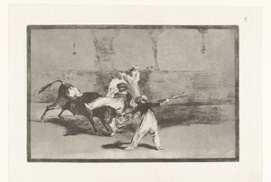 Toro catturato dai toreri da Francisco de Goya