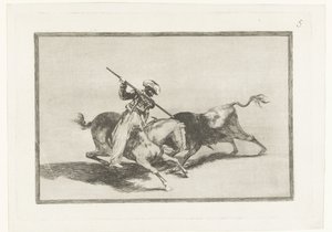 Caccia al toro a cavallo da Francisco de Goya