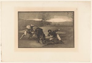 Caccia ai tori a piedi da Francisco de Goya
