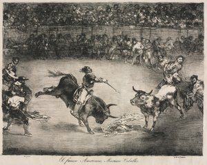 I tori di Bordeaux: Il famoso americano, Mariano Ceballos da Francisco de Goya