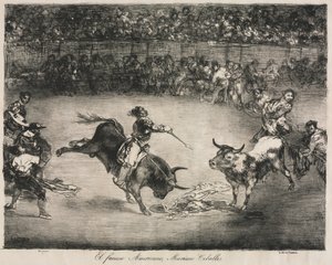 I Tori di Bordeaux: Il famoso americano, Mariano Ceballos da Francisco de Goya