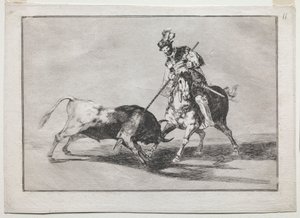Il Cid Campeador che infilza un altro toro da Francisco de Goya