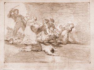 I disastri della guerra: Profitto infame (disegno preparatorio) da Francisco de Goya