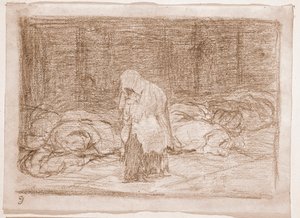 I disastri della guerra: Letti mortuari (disegno preparatorio) da Francisco de Goya