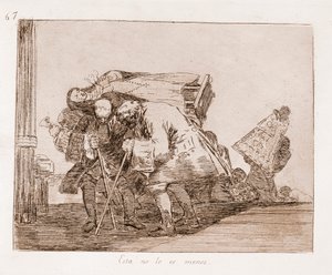 I disastri della guerra: Questo non è meno (incisione dal disegno preparatorio) da Francisco de Goya