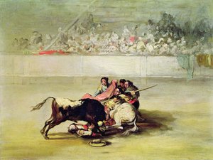 La Caduta di un Picador dal suo Cavallo sotto un Toro