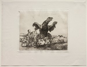 Gli orrori della guerra: Un avvoltoio carnivoro da Francisco de Goya