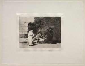 Gli orrori della guerra: la carità di una donna da Francisco de Goya