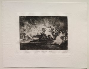 Gli orrori della guerra: Fuggono attraverso le fiamme da Francisco de Goya