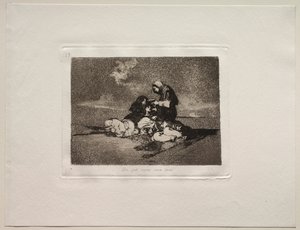 Gli orrori della guerra: A cosa serve una tazza? da Francisco de Goya