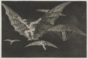 I proverbi: Un modo di volare, 1864 da Francisco de Goya