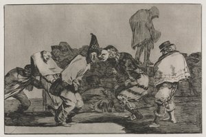 I Proverbi: Carnevale della Follia, 1864 da Francisco de Goya