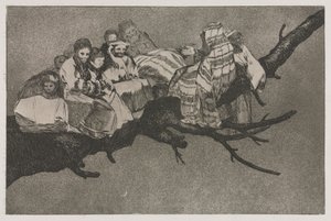 I Proverbi: Follia Ridicola, 1864 da Francisco de Goya